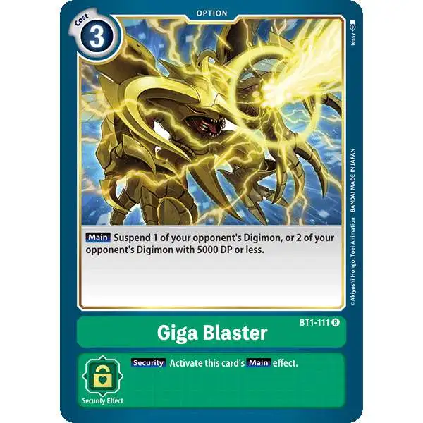 Digimon Trading Card Game Release Special Booster Rare Giga Blaster BT1-111