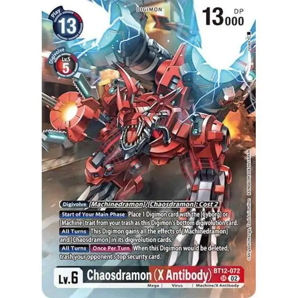 Digimon Trading Card Game Special Limited Set Super Rare Chaosdramon (X Antibody) BT12-072 [Alternate Art]