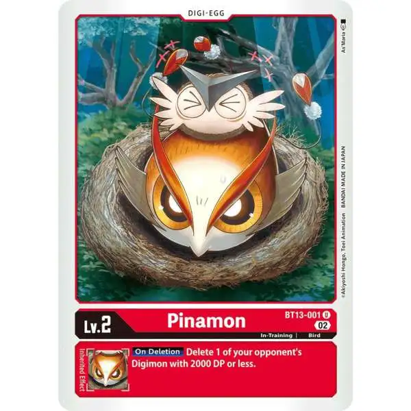 Digimon Trading Card Game Versus Royal Knights Uncommon Pinamon BT13-001