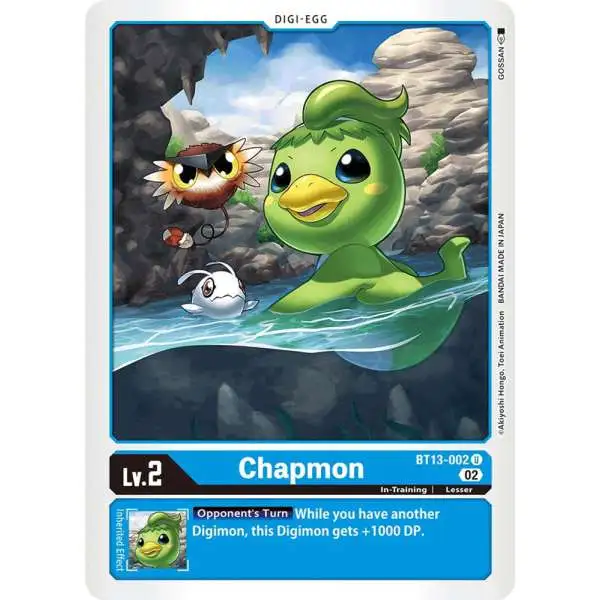 Digimon Trading Card Game Versus Royal Knights Uncommon Chapmon BT13-002