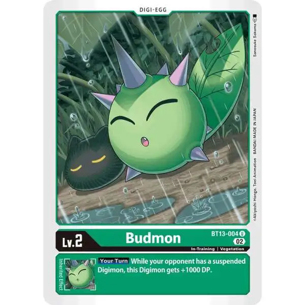 Digimon Trading Card Game Versus Royal Knights Uncommon Budmon BT13-004