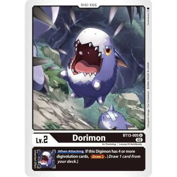 Digimon Trading Card Game Versus Royal Knights Uncommon Dorimon BT13-005