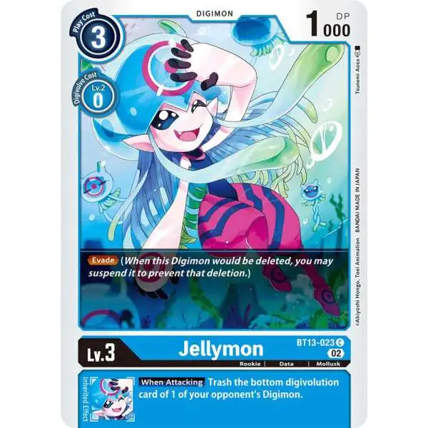 Digimon Trading Card Game Versus Royal Knights Common Jellymon BT13-023
