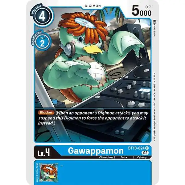 Digimon Trading Card Game Versus Royal Knights Common Gawappamon BT13-024