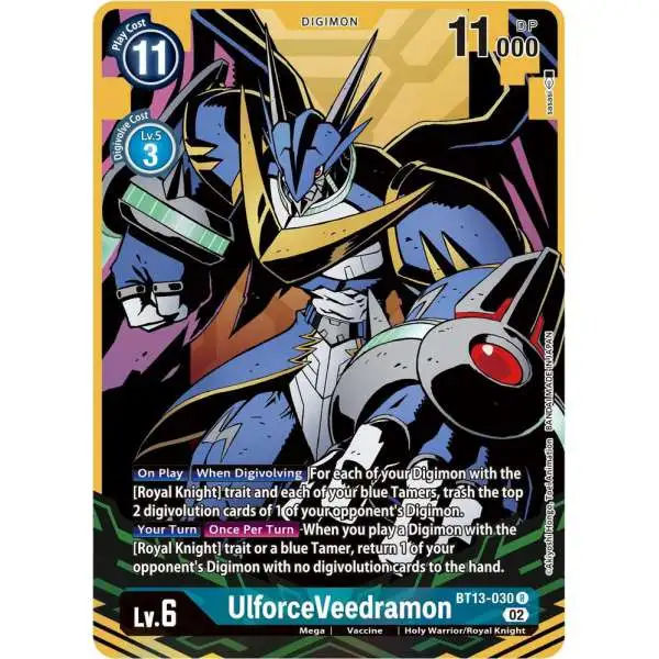 Digimon Trading Card Game Versus Royal Knights Rare UlforceVeedramon BT13-030 [Alternate Art]