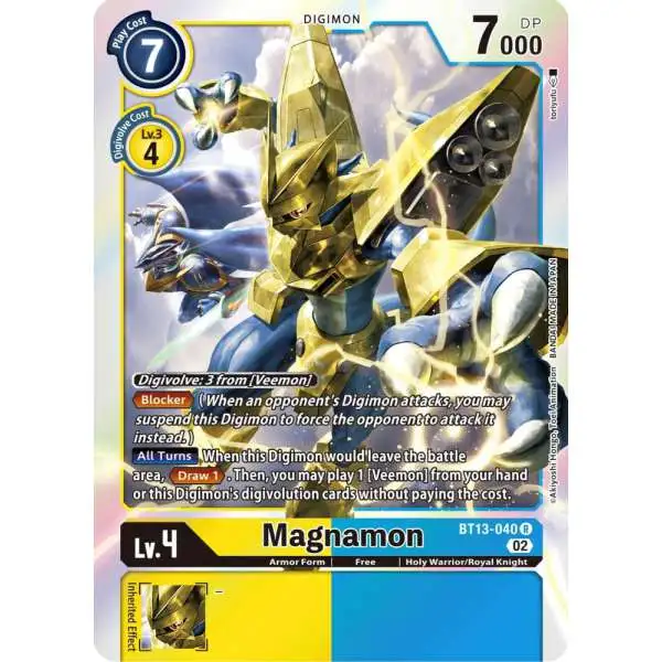 Digimon Trading Card Game Versus Royal Knights Rare Magnamon BT13-040