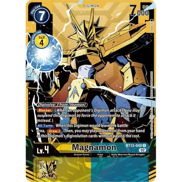 Digimon Trading Card Game Versus Royal Knights Rare Magnamon BT13-040 [Alternate Art]