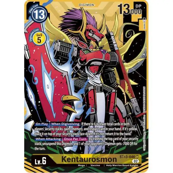 Digimon Trading Card Game Versus Royal Knights Super Rare Kentaurosmon BT13-046 [Alternate Art]