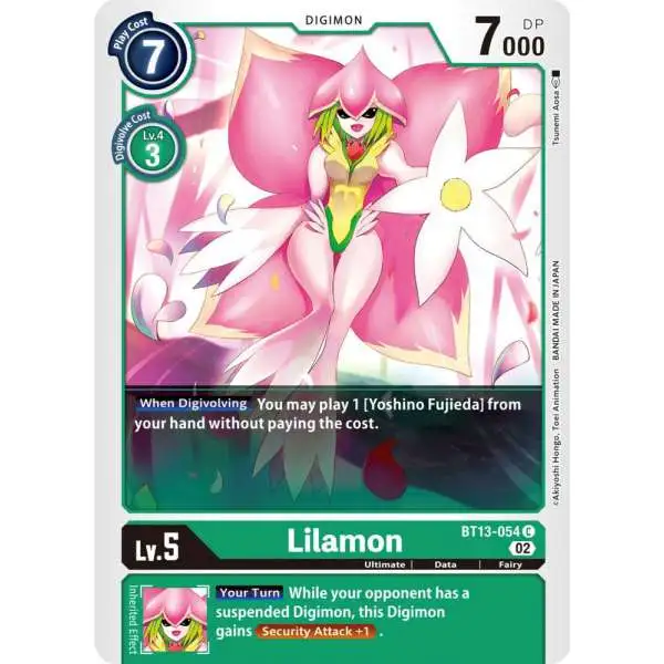 Digimon Trading Card Game Versus Royal Knights Common Lilamon BT13-054