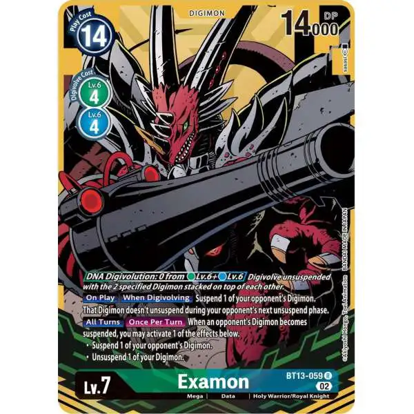 Digimon Trading Card Game Versus Royal Knights Rare Examon BT13-059 [Alternate Art]