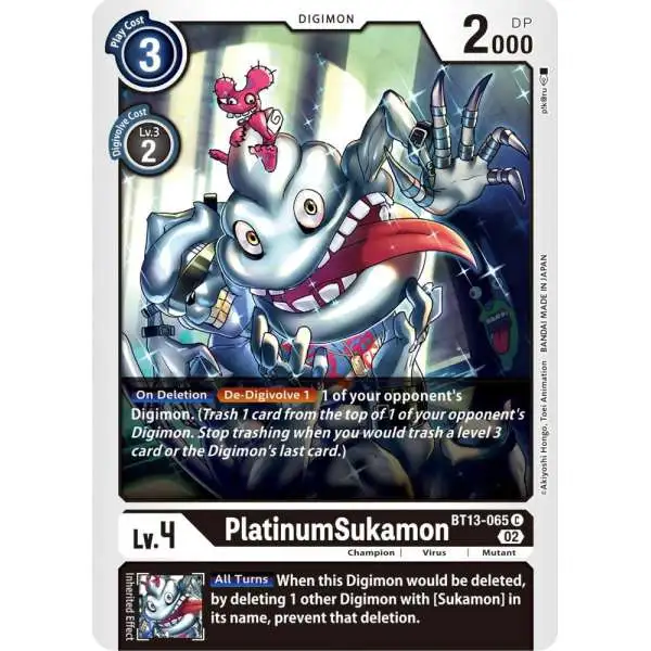 Digimon Trading Card Game Versus Royal Knights Common PlatinumSukamon BT13-065