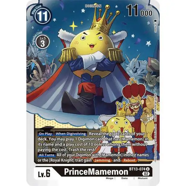 Digimon Trading Card Game Versus Royal Knights Uncommon PrinceMamemon BT13-074