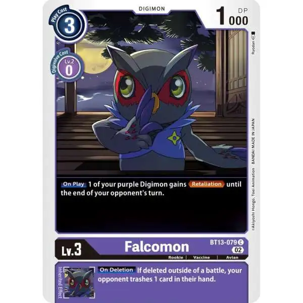 Digimon Trading Card Game Versus Royal Knights Common Falcomon BT13-079