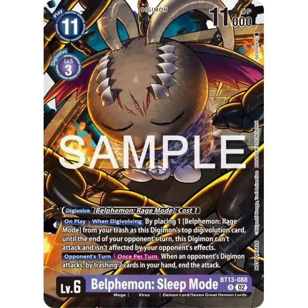 Digimon Trading Card Game Versus Royal Knights Promo Belphemon: Sleep Mode BT13-088 [Event Pack 6]