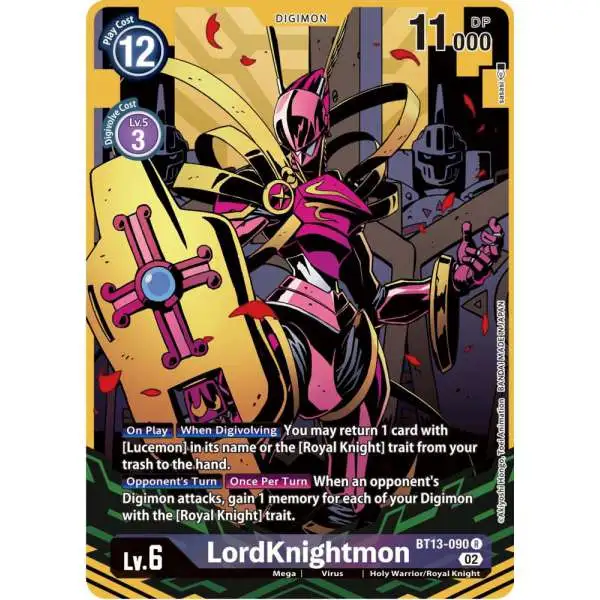 Digimon Trading Card Game Versus Royal Knights Rare LordKnightmon BT13-090 [Alternate Art]