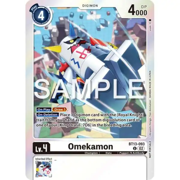 Digimon Trading Card Game Versus Royal Knights Promo Omekamon BT13-093 [Event Pack 6]