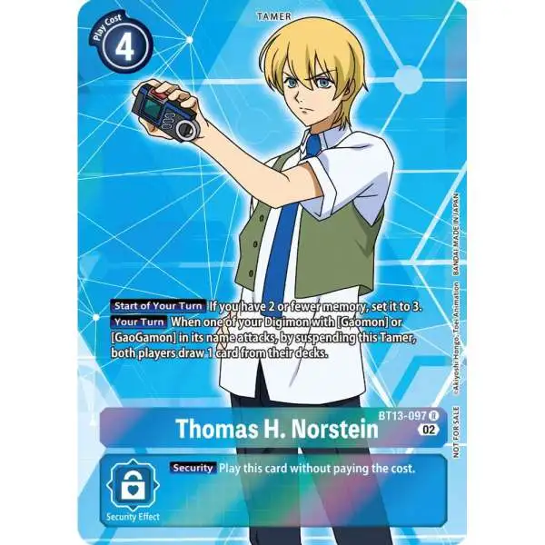 Digimon Trading Card Game Versus Royal Knights Rare Thomas H. Norstein BT13-097 [Box Topper]