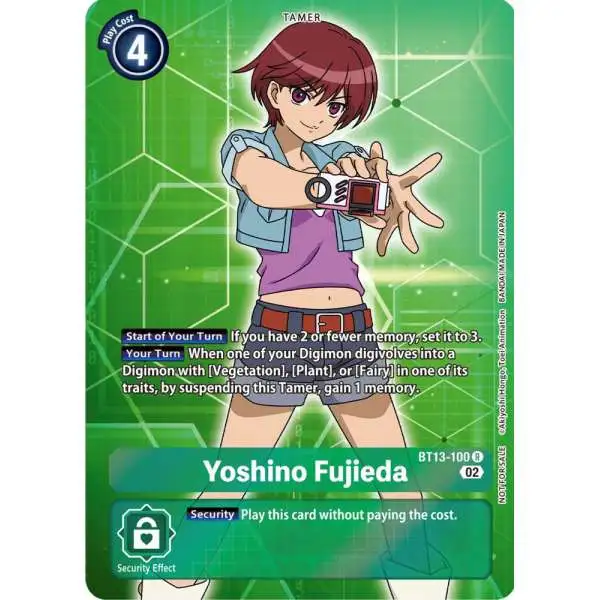 Digimon Trading Card Game Versus Royal Knights Rare Yoshino Fujieda BT13-100 [Box Topper]