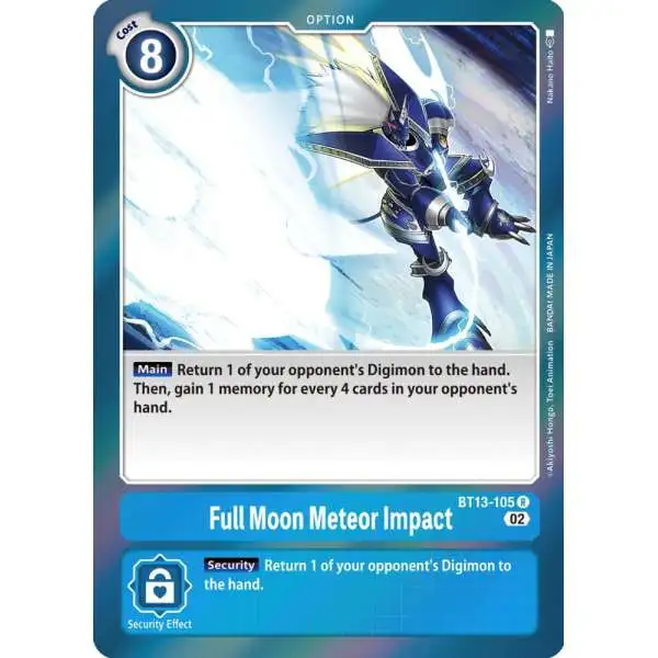 Digimon Trading Card Game Versus Royal Knights Rare Full Moon Meteor Impact BT13-105