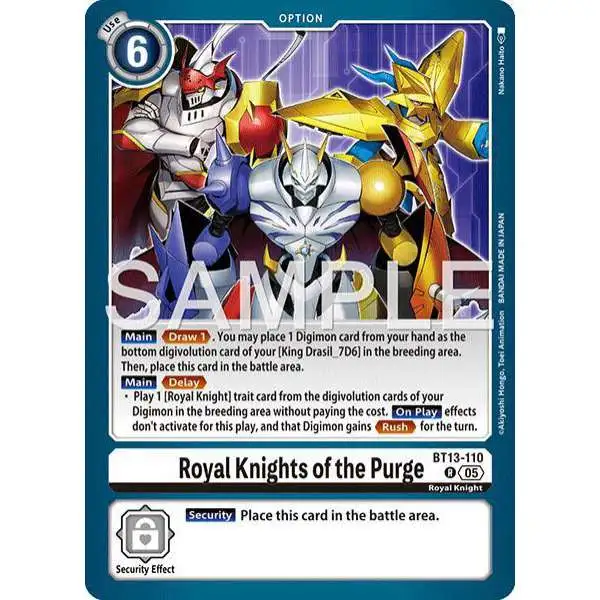 Trading Card Game Advanced Booster Digimon Generation Rare Royal Knights of the Purge BT13-110 [[Reprint]]