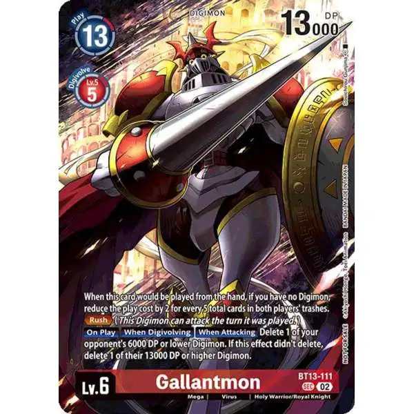 Digimon Trading Card Game World Convergence Secret Rare Gallantmon BT13-111 [Limited Card Pack]