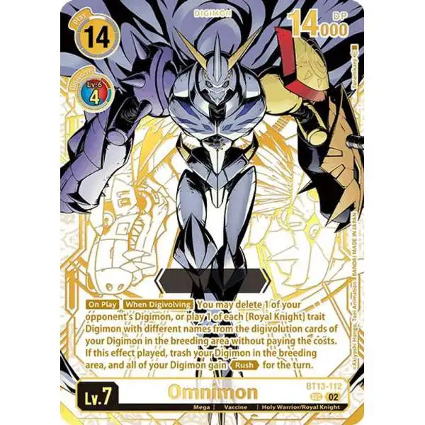 Digimon Trading Card Game World Convergence Secret Rare Omnimon BT13-112 [Rare Pull]