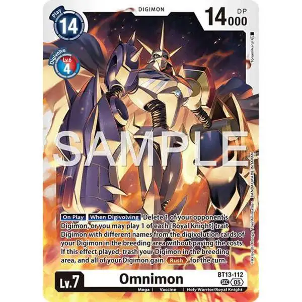 omnimon digimon card game Limited Edition Credit Card Skin Red Digivolve 1 Cost Digimon Card Game: Omnimon Binder