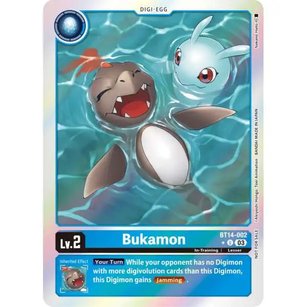 Digimon Trading Card Game Blast Ace Uncommon Bukamon BT14-002 [Promotion Pack]