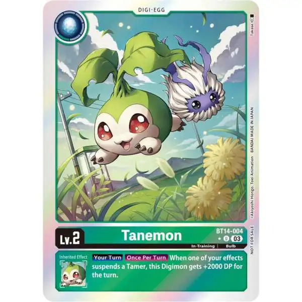 Digimon Trading Card Game Blast Ace Uncommon Tanemon BT14-004 [Promotion Pack]