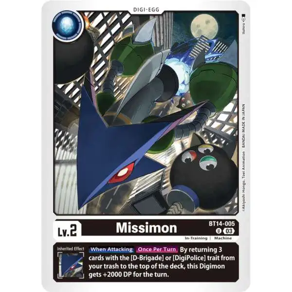 Digimon Trading Card Game Blast Ace Uncommon Missimon BT14-005