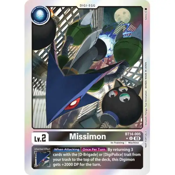Digimon Trading Card Game Blast Ace Uncommon Missimon BT14-005 [Promotion Pack]