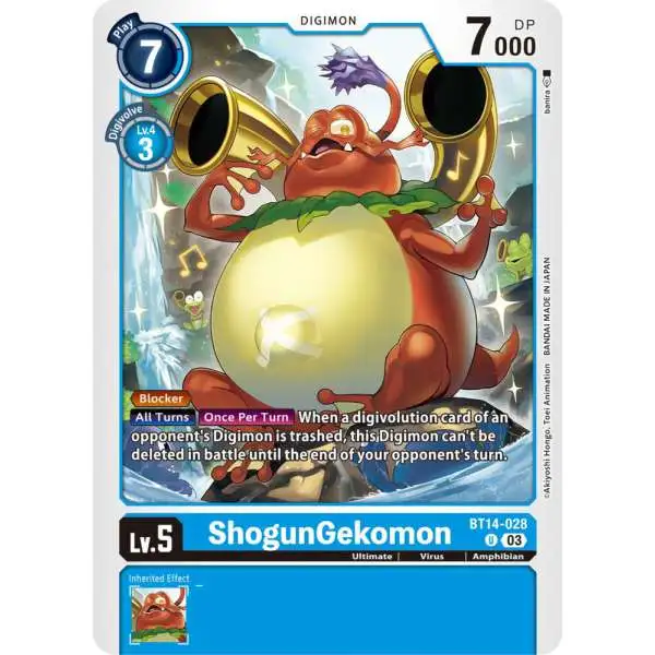 Digimon Trading Card Game Blast Ace Uncommon ShogunGekomon BT14-028