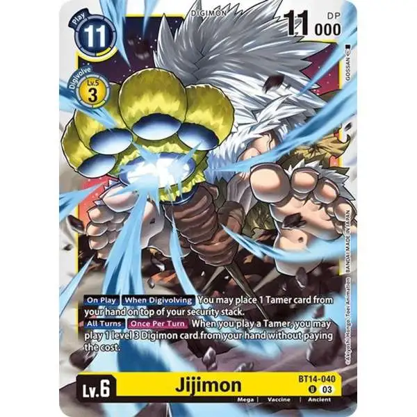 Digimon Trading Card Game Blast Ace Uncommon Jijimon BT14-040