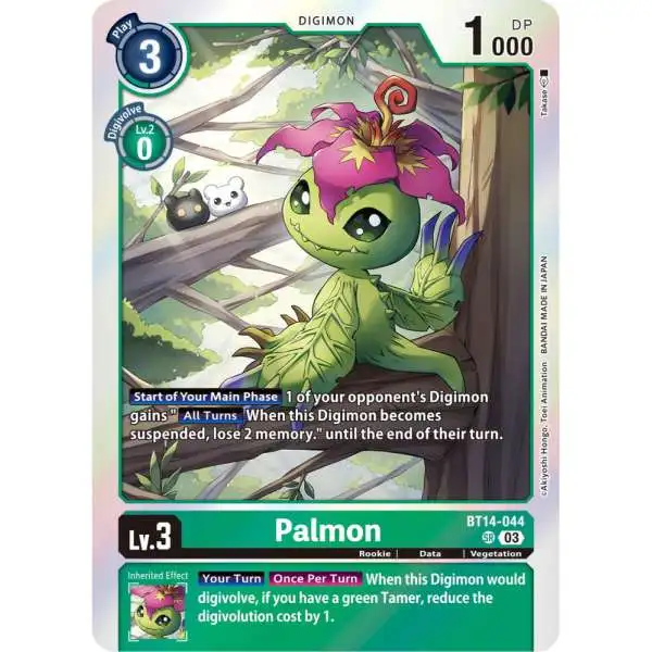 Digimon Trading Card Game Blast Ace Super Rare Palmon BT14-044