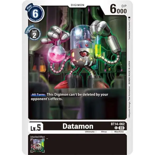 Digimon Trading Card Game Blast Ace Common Datamon BT14-062