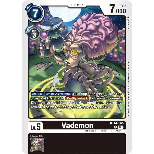 Digimon Trading Card Game Blast Ace Common Vademon BT14-065