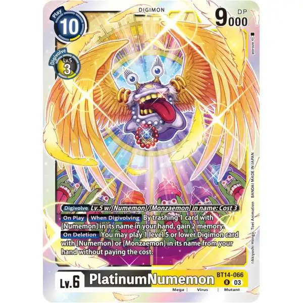 Digimon Trading Card Game Blast Ace Rare PlatinumNumemon BT14-066