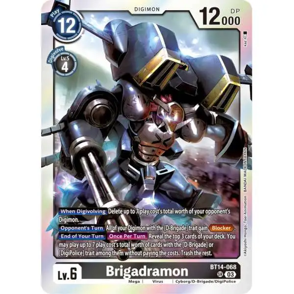 Digimon Trading Card Game Blast Ace Super Rare Brigadramon BT14-068