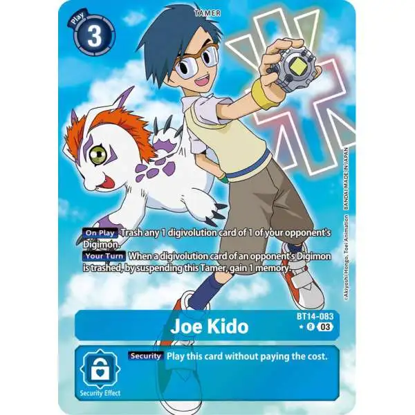 Digimon Trading Card Game Blast Ace Rare Joe Kido BT14-083 [Alternate Art]