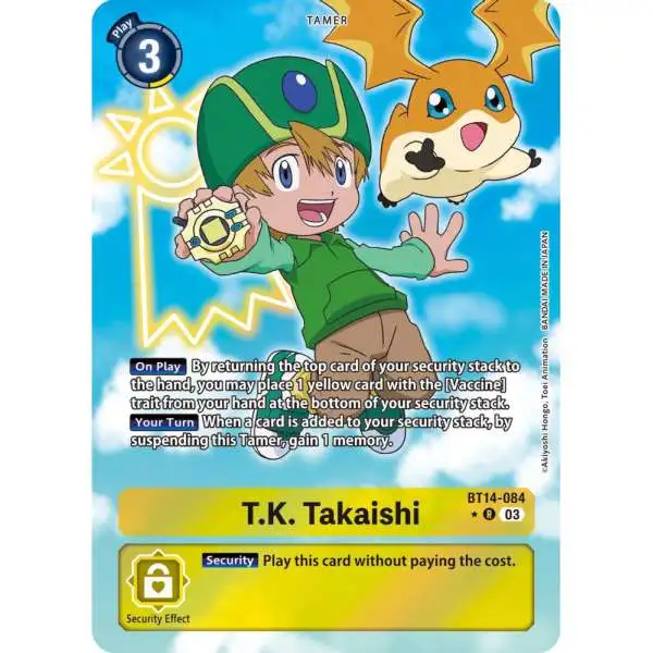 Digimon Trading Card Game Blast Ace Rare T.K. Takaishi BT14-084 [Alternate Art]