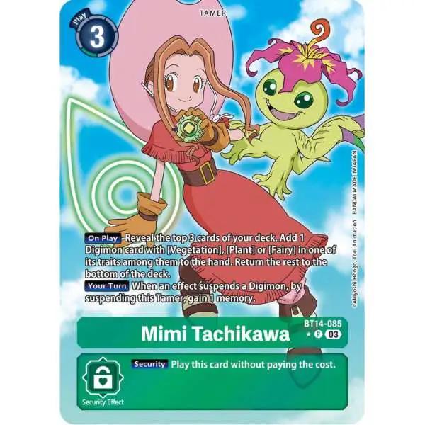 Digimon Trading Card Game Blast Ace Rare Mimi Tachikawa BT14-085 [Alternate Art]