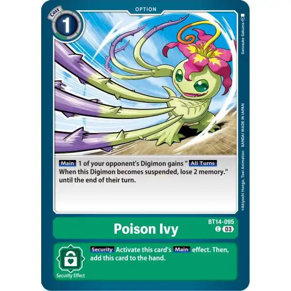 Digimon Trading Card Game Blast Ace Common Poison Ivy BT14-095