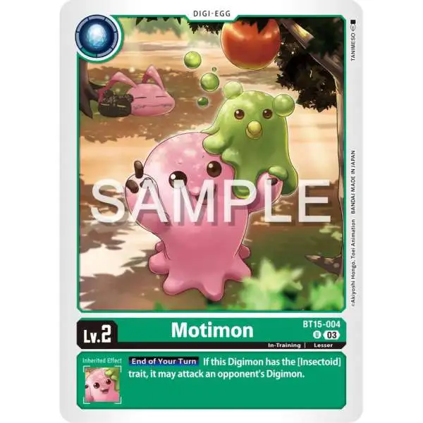Digimon Trading Card Game Exceed Apocalypse Uncommon Motimon BT15-004