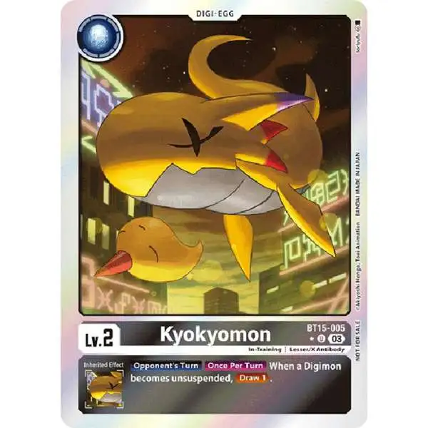 Digimon Exceed Apocalypse Uncommon Kyokyomon BT15-005 [Promo Pack]