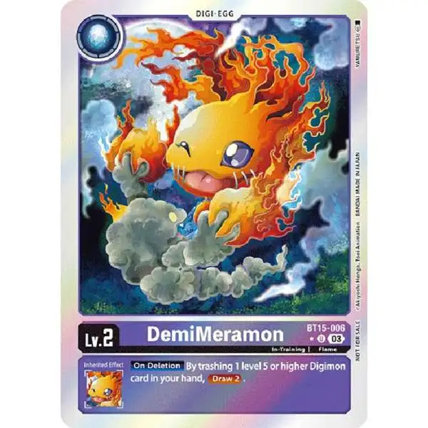 Digimon Exceed Apocalypse Uncommon DemiMeramon BT15-006 [Promo Pack]