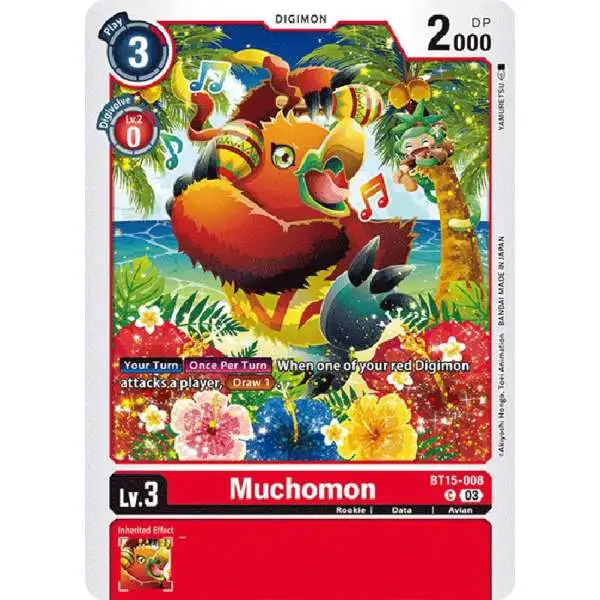 Digimon Trading Card Game Exceed Apocalypse Common Muchomon BT15-008