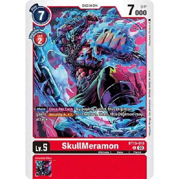 Digimon Exceed Apocalypse Common SkullMeramon BT15-015