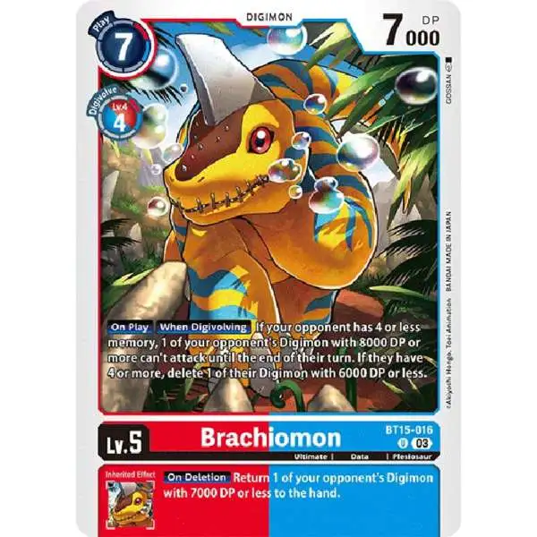 Digimon Exceed Apocalypse Uncommon Brachiomon BT15-016