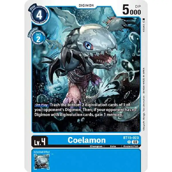 Digimon Exceed Apocalypse Common Coelamon BT15-023
