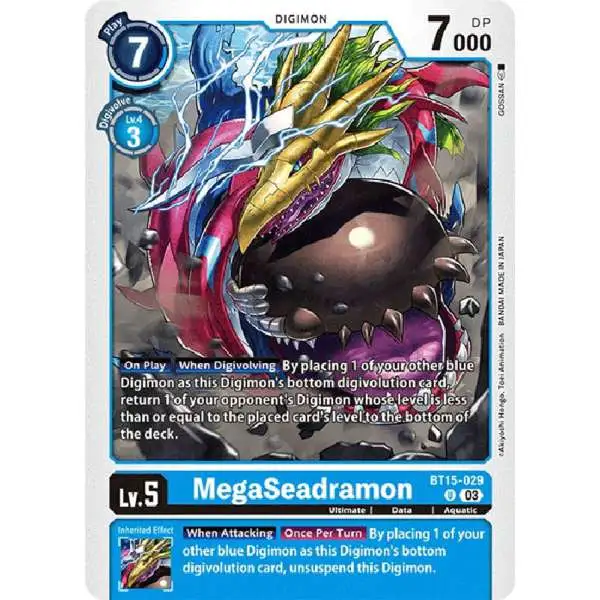 Digimon Exceed Apocalypse Uncommon MegaSeadramon BT15-029
